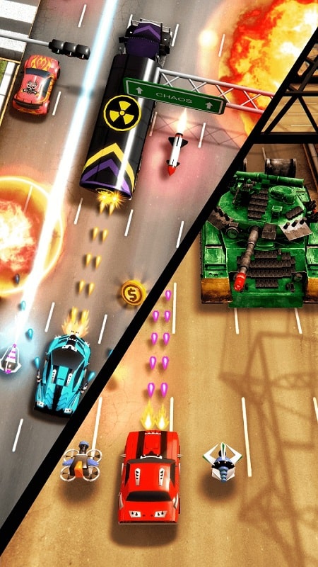Chaos Road: Combat Car Racing Screenshot 1