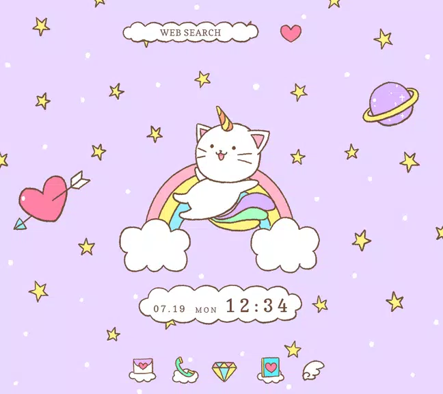 Caticorn Theme +HOME Zrzut ekranu 0