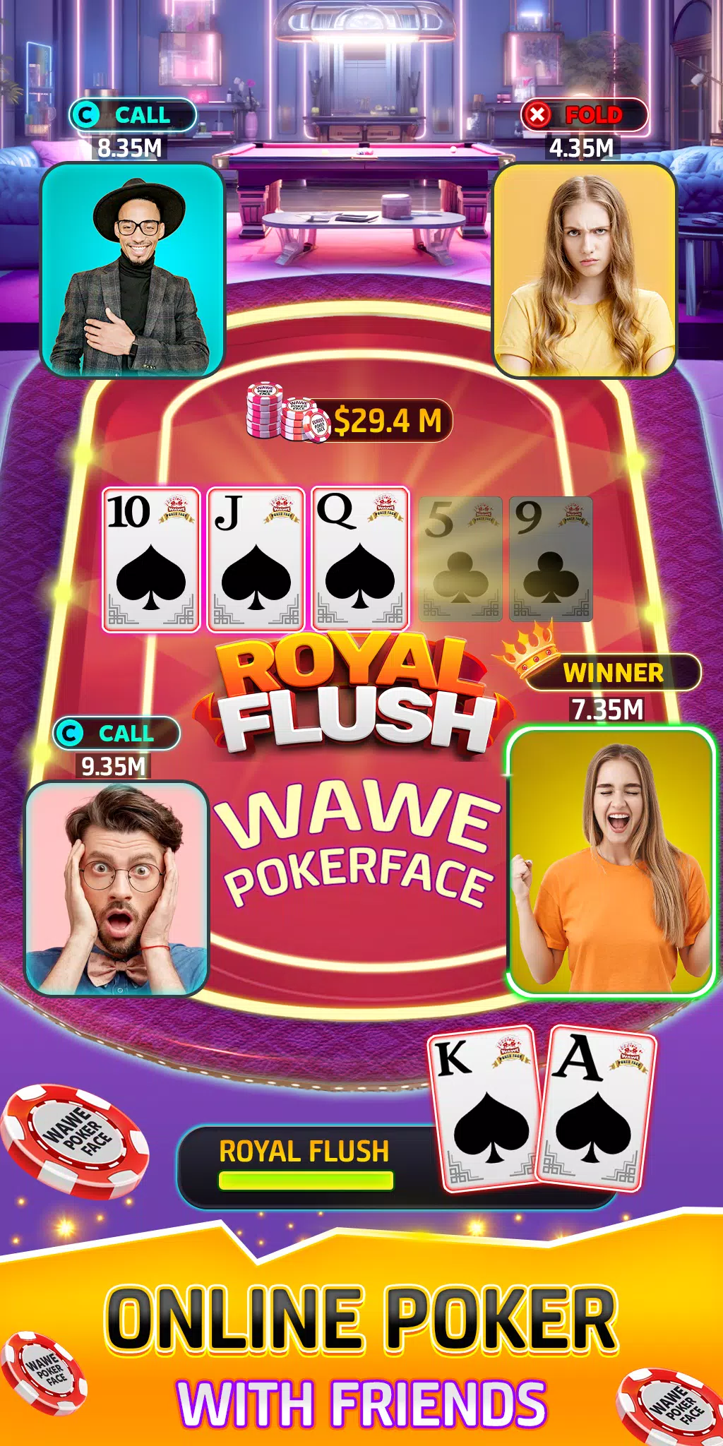 Wawe Poker Face - Holdem Poker应用截图第0张