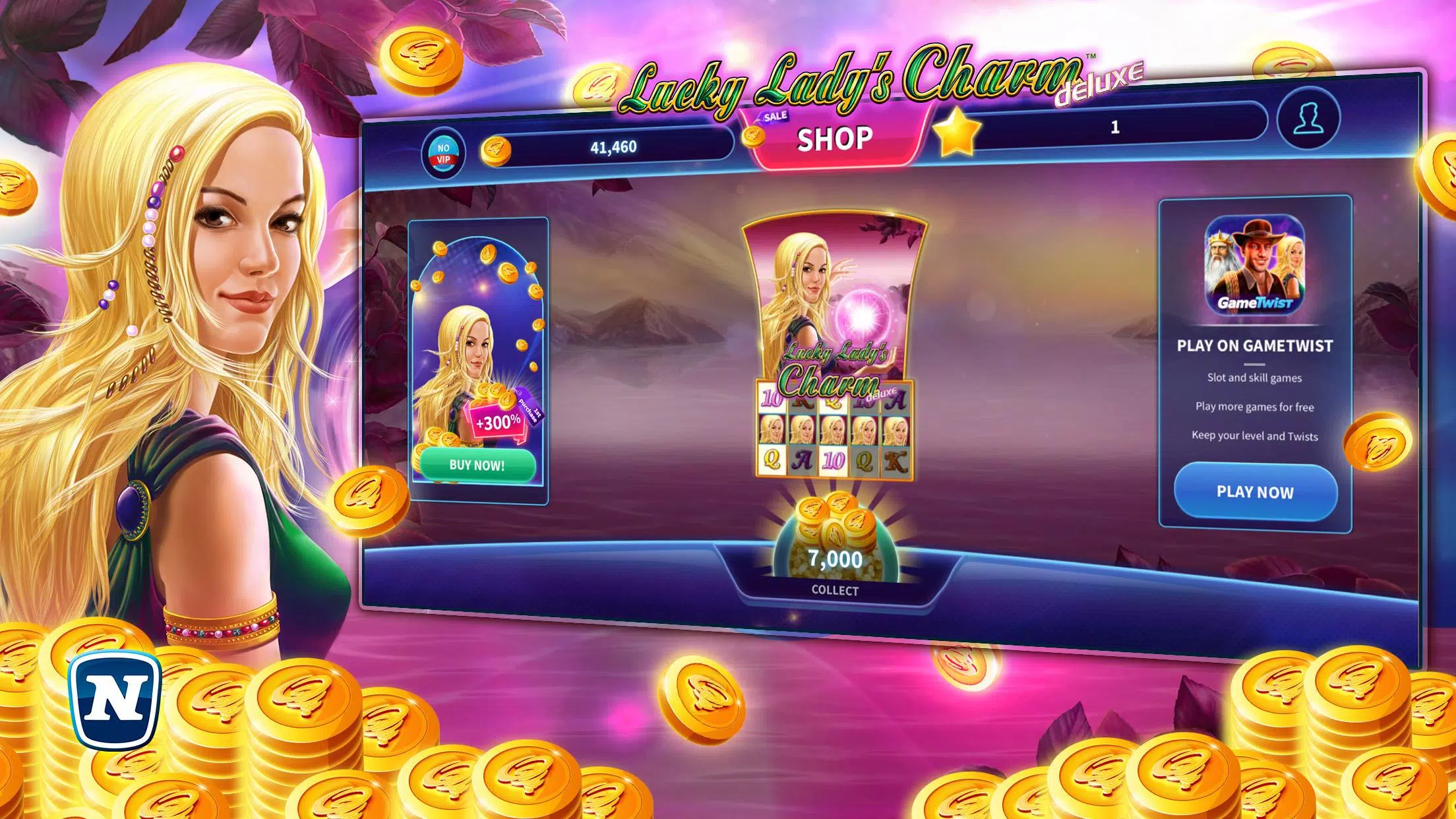 Lucky Lady's Charm Deluxe Slot Schermafbeelding 1