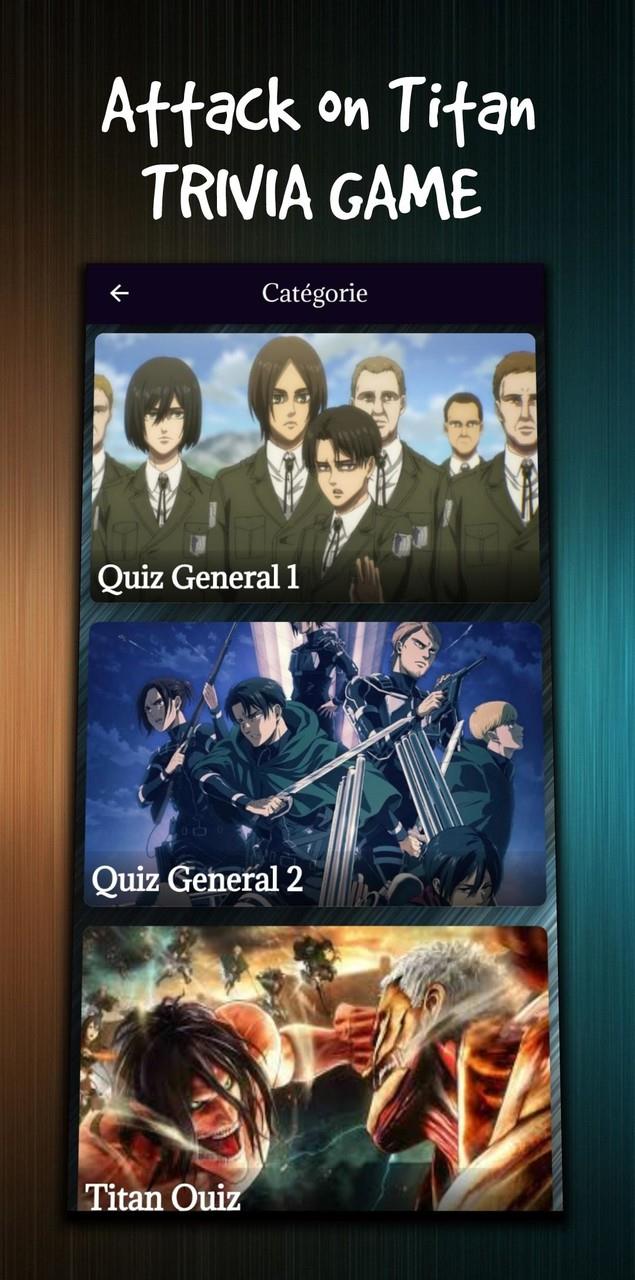 attack on titan character quiz Schermafbeelding 0