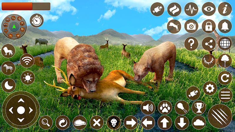 Lion Games 3D Animal Simulator Tangkapan skrin 2