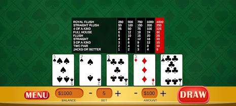 Jacks or Better - Video Poker Zrzut ekranu 1