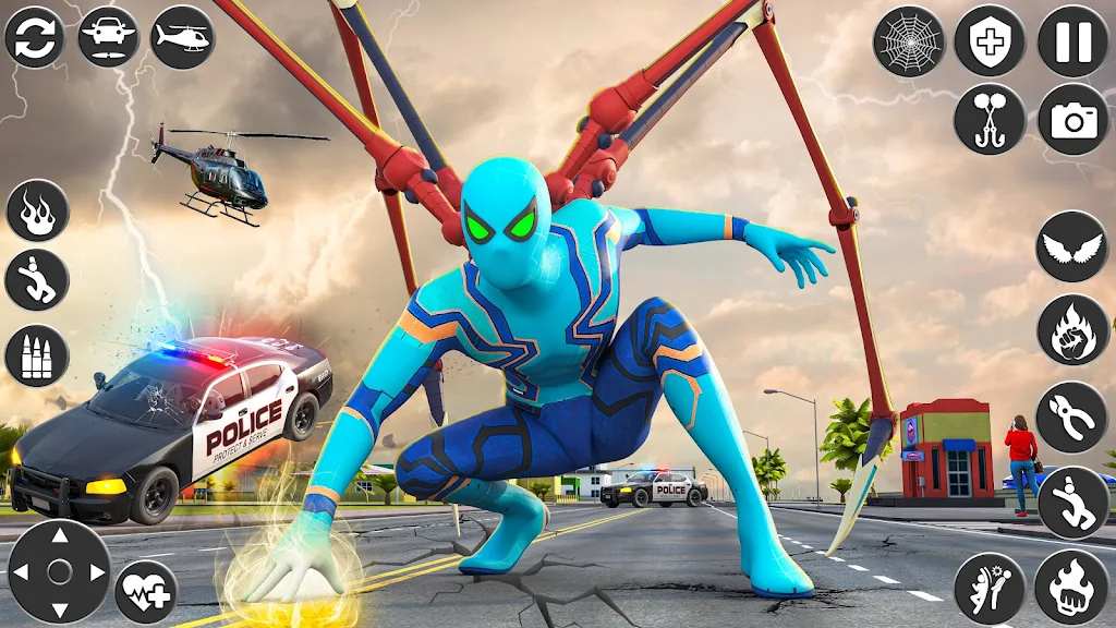 Rope Hero Game- Spider Game 3D स्क्रीनशॉट 2