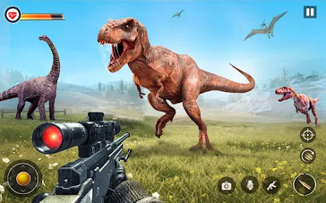 Schermata Dino Hunter Sniper 3d: Dinosaur Free FPS Shooting 1