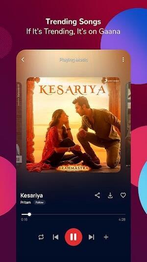 Gaana: MP3 Songs, Music App Captura de pantalla 1