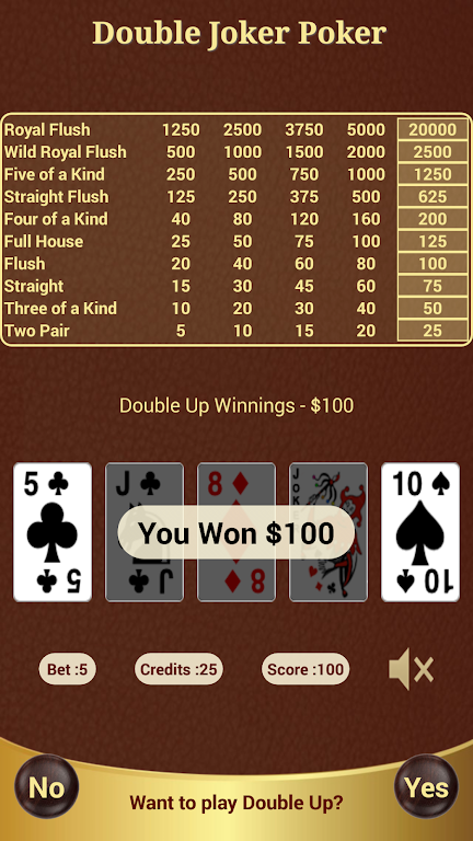 Double Joker Poker Ảnh chụp màn hình 2