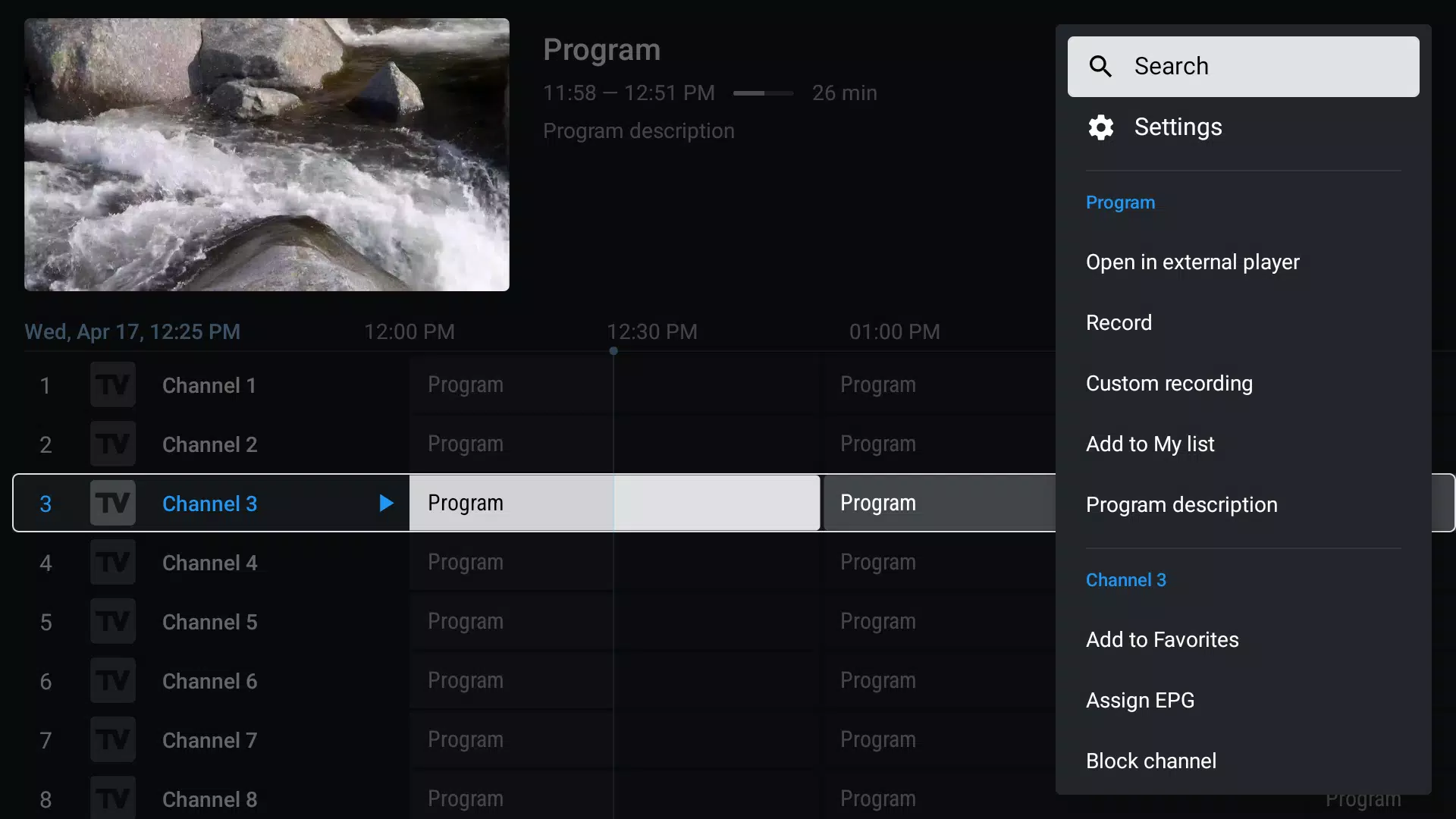 TiviMate IPTV Player Screenshot 1