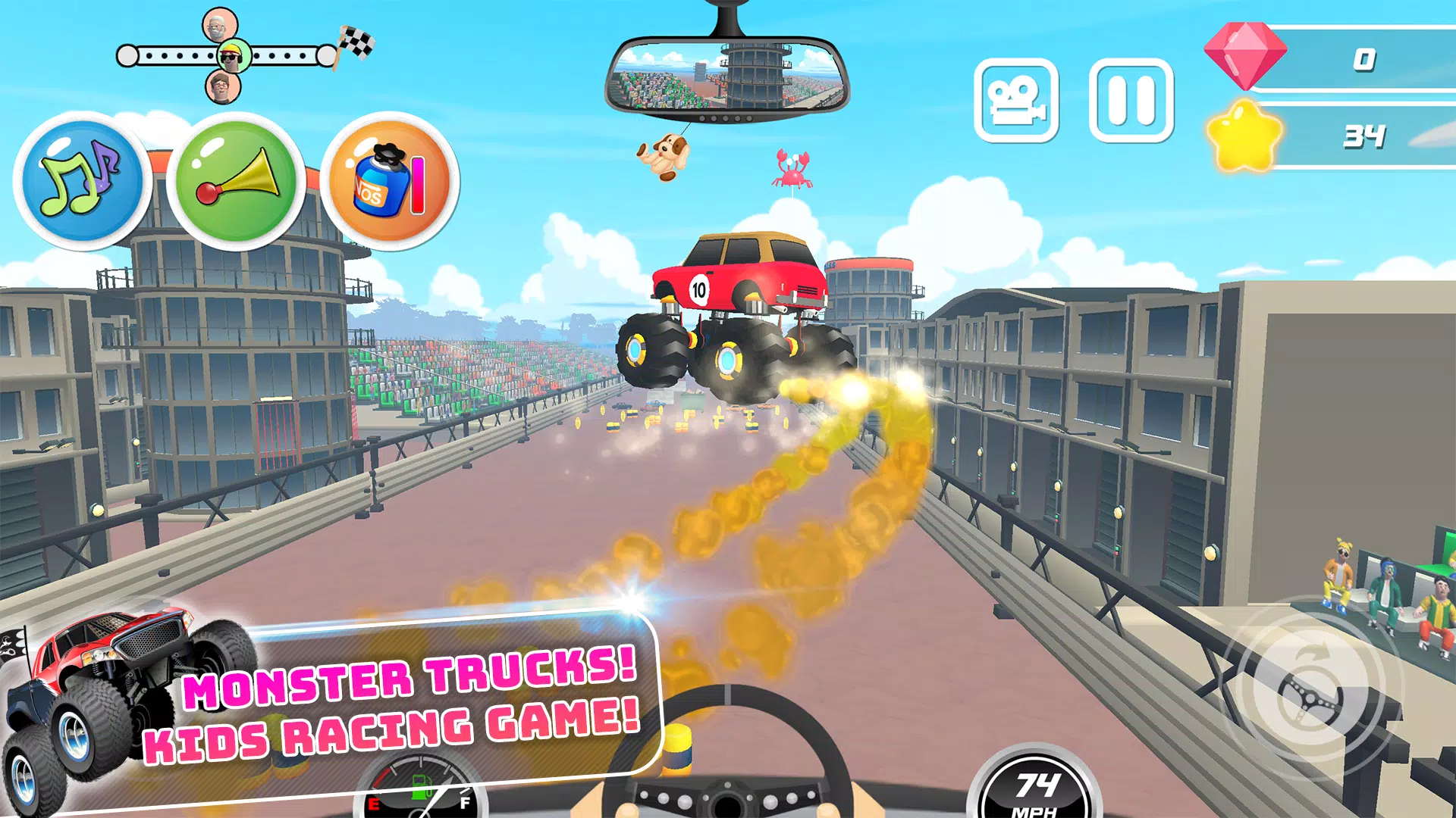 Monster Trucks Kids Race Game 스크린샷 0