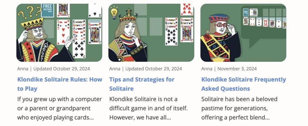 Solitaire gameplay