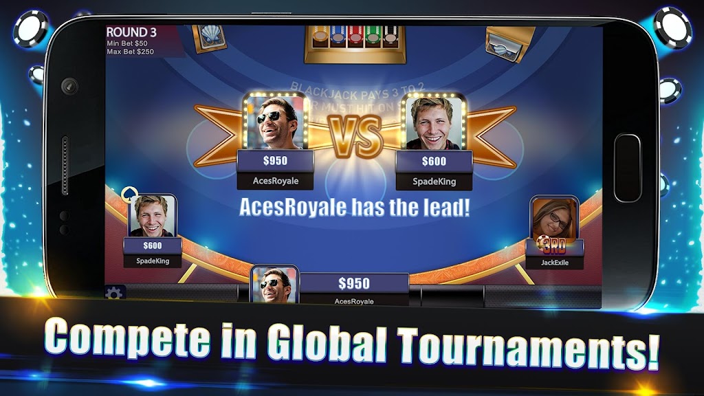 Blackjack Legends: 21 Online Multiplayer Casino ภาพหน้าจอ 1