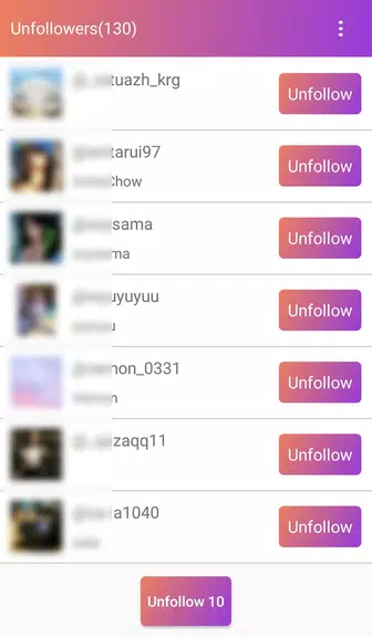 Follow Analyzer who not follow ภาพหน้าจอ 1