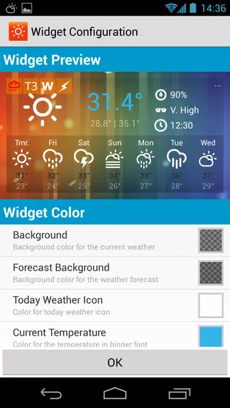 Sunny HK -Weather&Clock Widget Zrzut ekranu 2