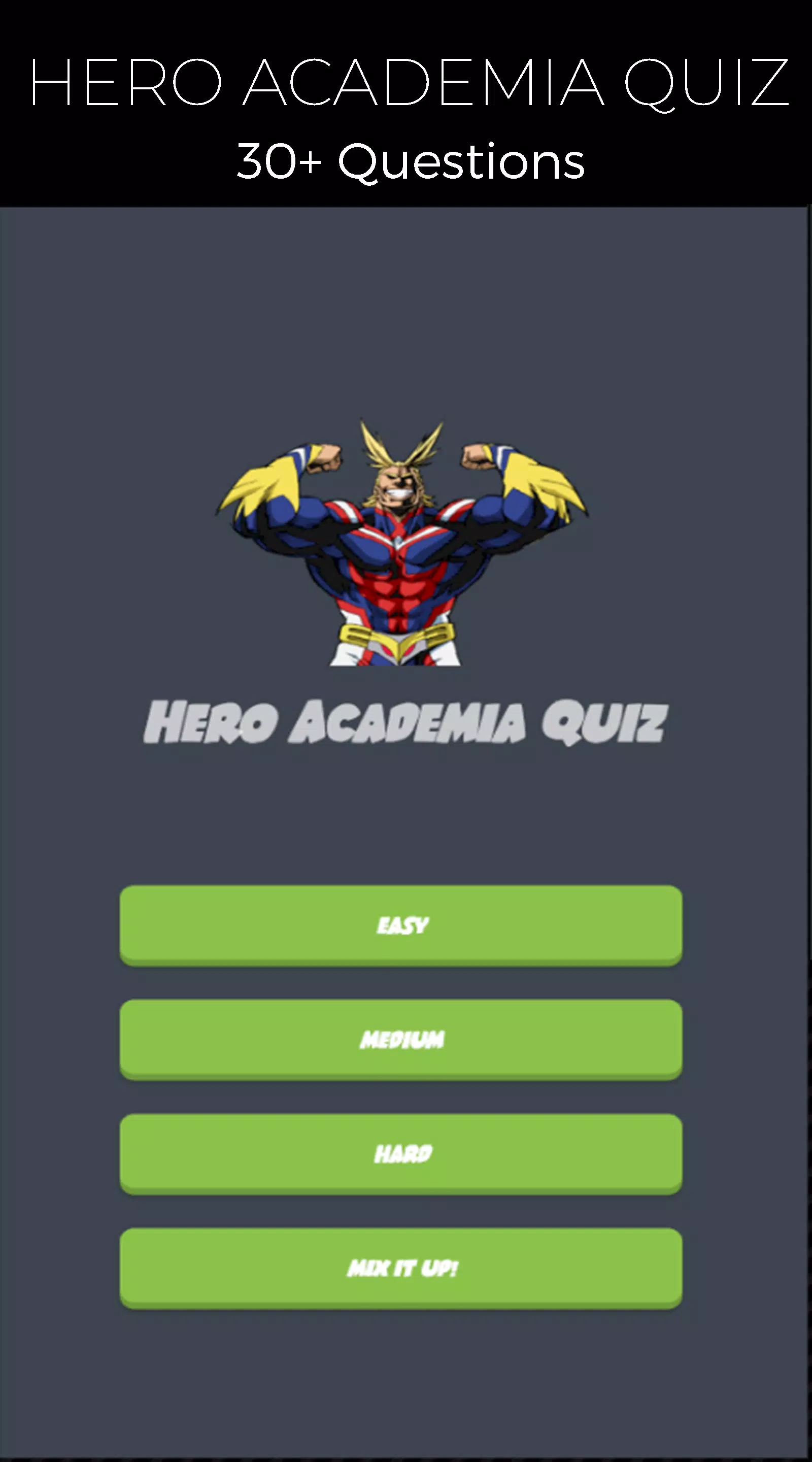 Quiz Game for Hero Academia Tangkapan skrin 0