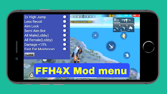 ffh4x mod menu for f fire স্ক্রিনশট 1