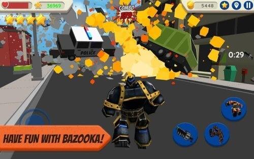 Robot Hero: City Simulator 3D Schermafbeelding 2