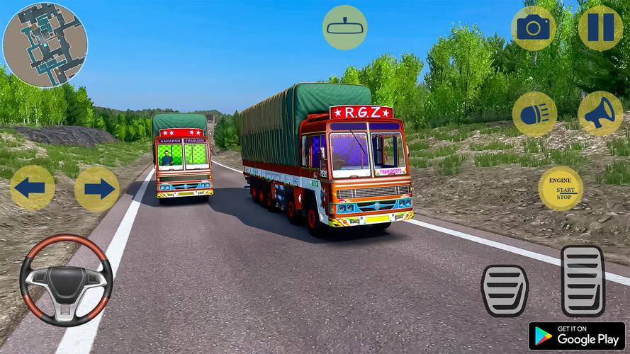 Indian Truck Cargo Truck Games Schermafbeelding 0