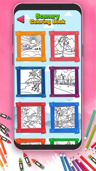 Scenery Coloring Book Captura de pantalla 1