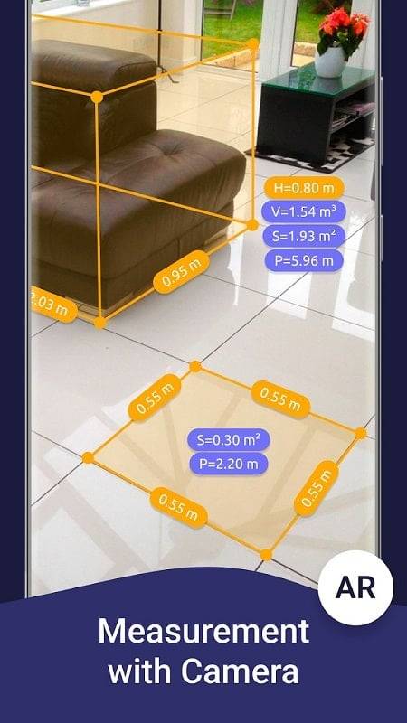 AR Ruler App: Tape Measure Cam स्क्रीनशॉट 3