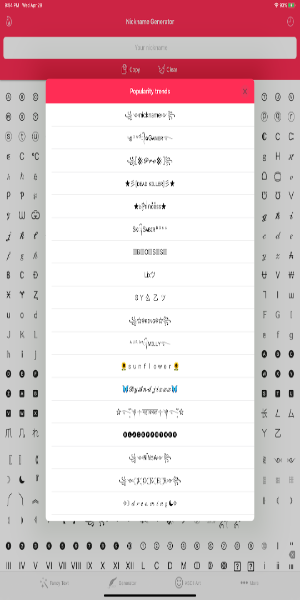 Fancy Text Symbols Zrzut ekranu 2