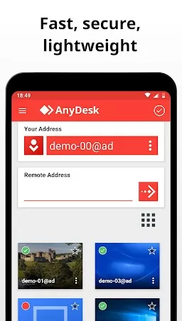 AnyDesk Remote Desktop Software ဖန်သားပြင်ဓာတ်ပုံ 0