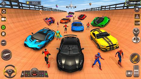 Superhero Game: Ramp Car Stunt स्क्रीनशॉट 1