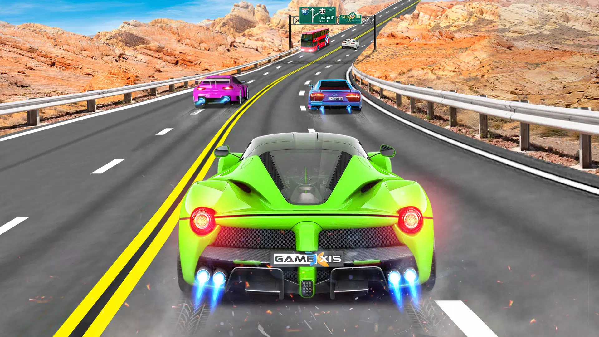 Real Highway Car Racing Game Скриншот 0