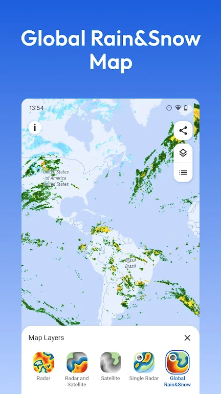 Weather Radar RainViewer ဖန်သားပြင်ဓာတ်ပုံ 2