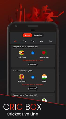 CricBox Fast Cricket Live Line ဖန်သားပြင်ဓာတ်ပုံ 3