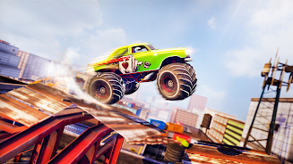 Mega Truck Rooftop Stunt Games Ekran Görüntüsü 2