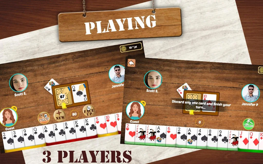 Indian Rummy: Play Original Circle Free Card Game Captura de pantalla 1