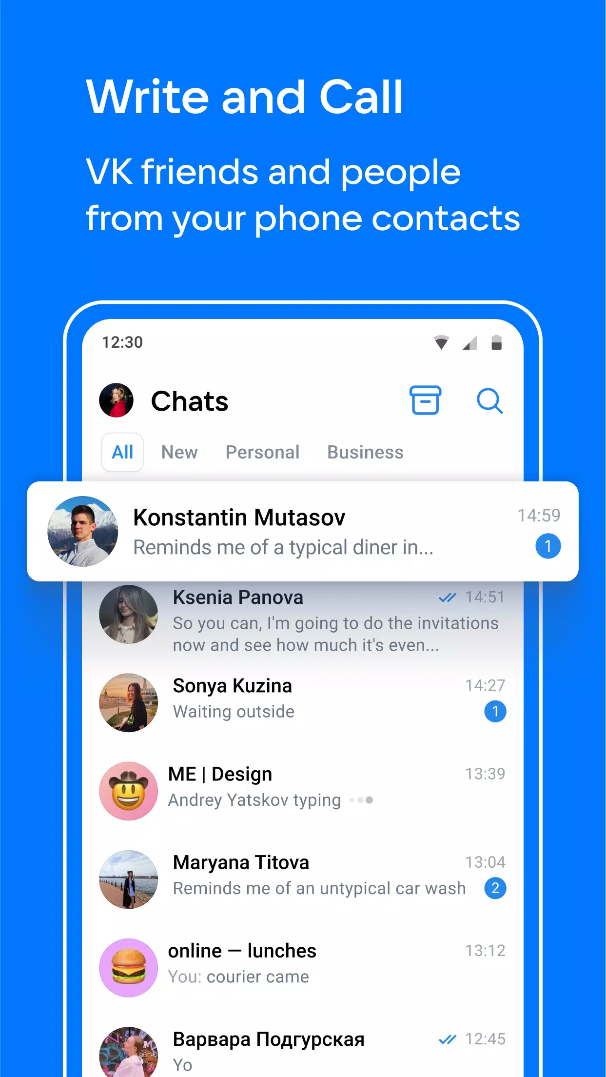 VK Messenger: Chats and calls Screenshot 0