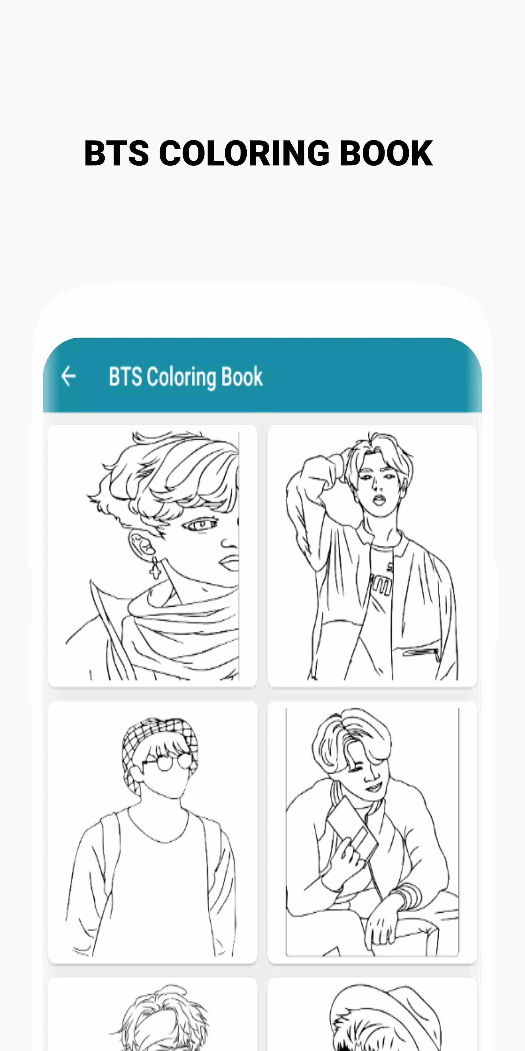 BTS Coloring Book Schermafbeelding 1