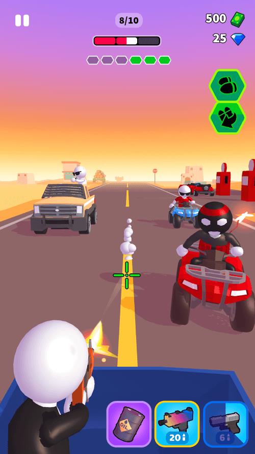 Rage Road - Car Shooting Game স্ক্রিনশট 1