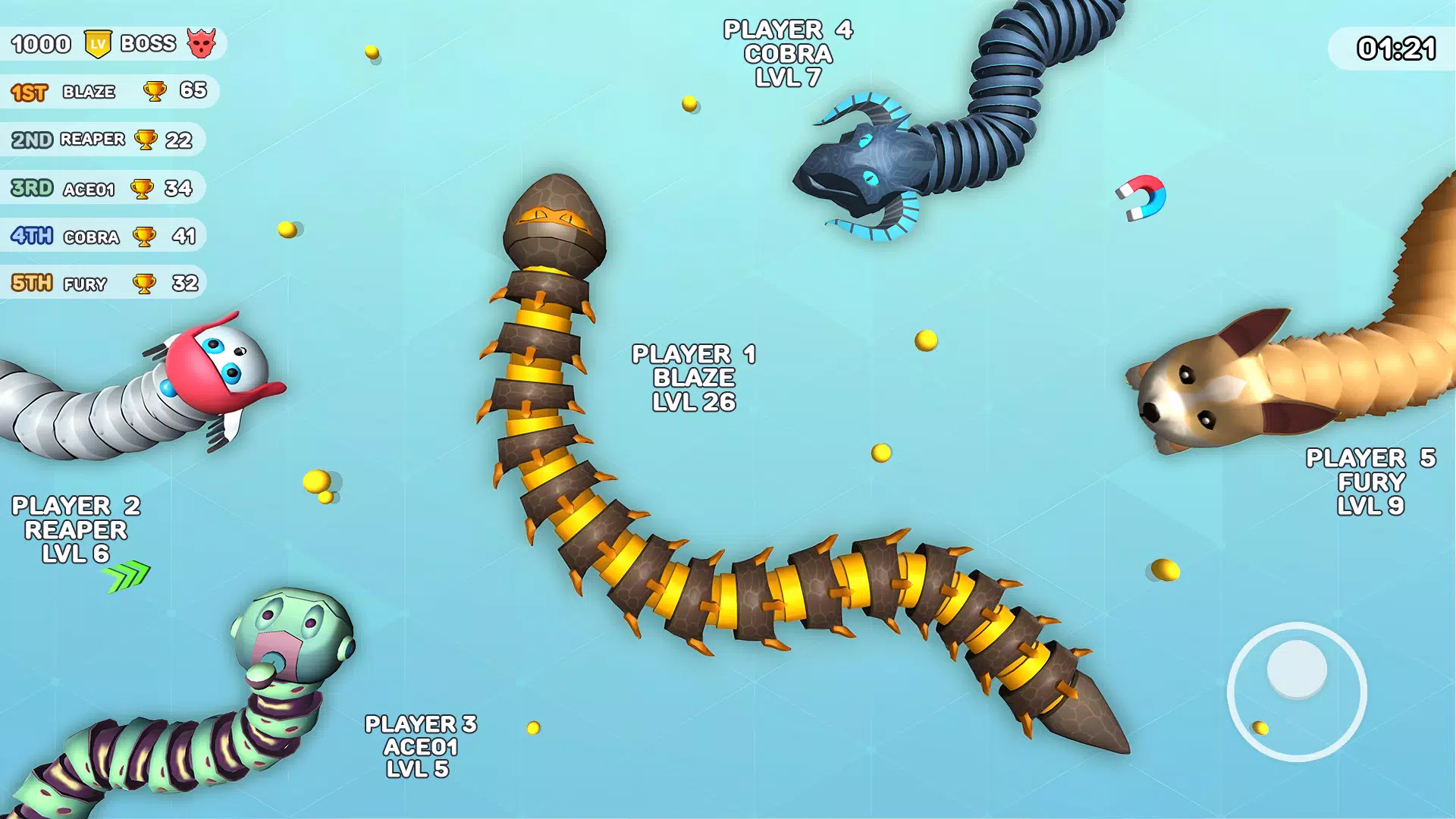 Worms Clash - Snake Games Zrzut ekranu 1