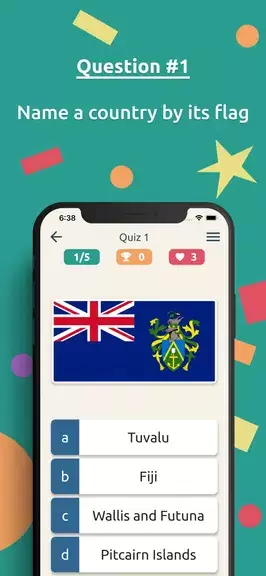 Flags Quiz:  World Geo Trivia Schermafbeelding 1