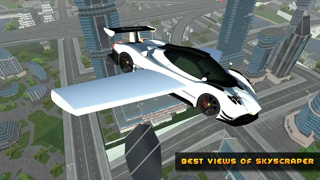 Flying Car Game driving Tangkapan skrin 2