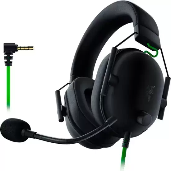 Razer - BlackShark V2 X Wired Gaming Headset for PC, PS5, PS4, Switch, Xbox X|S, and Xbox One - Black