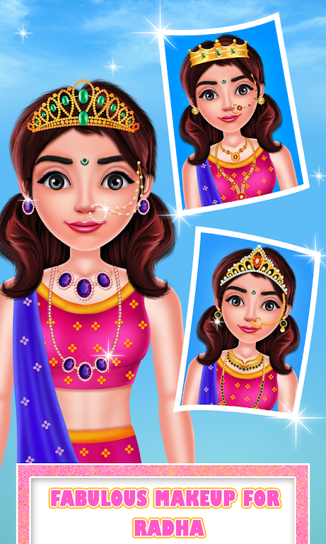 Cute Radha Fashion Makeover Captura de pantalla 0