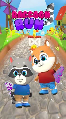 Raccoon Fun Run: Running Games ဖန်သားပြင်ဓာတ်ပုံ 1