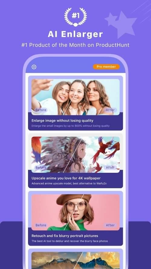 AI Enlarger: for Photo & Anime Screenshot 0