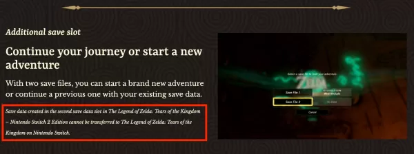 Nintendo Switch 2 and The Legend of Zelda: Tears of the Kingdom