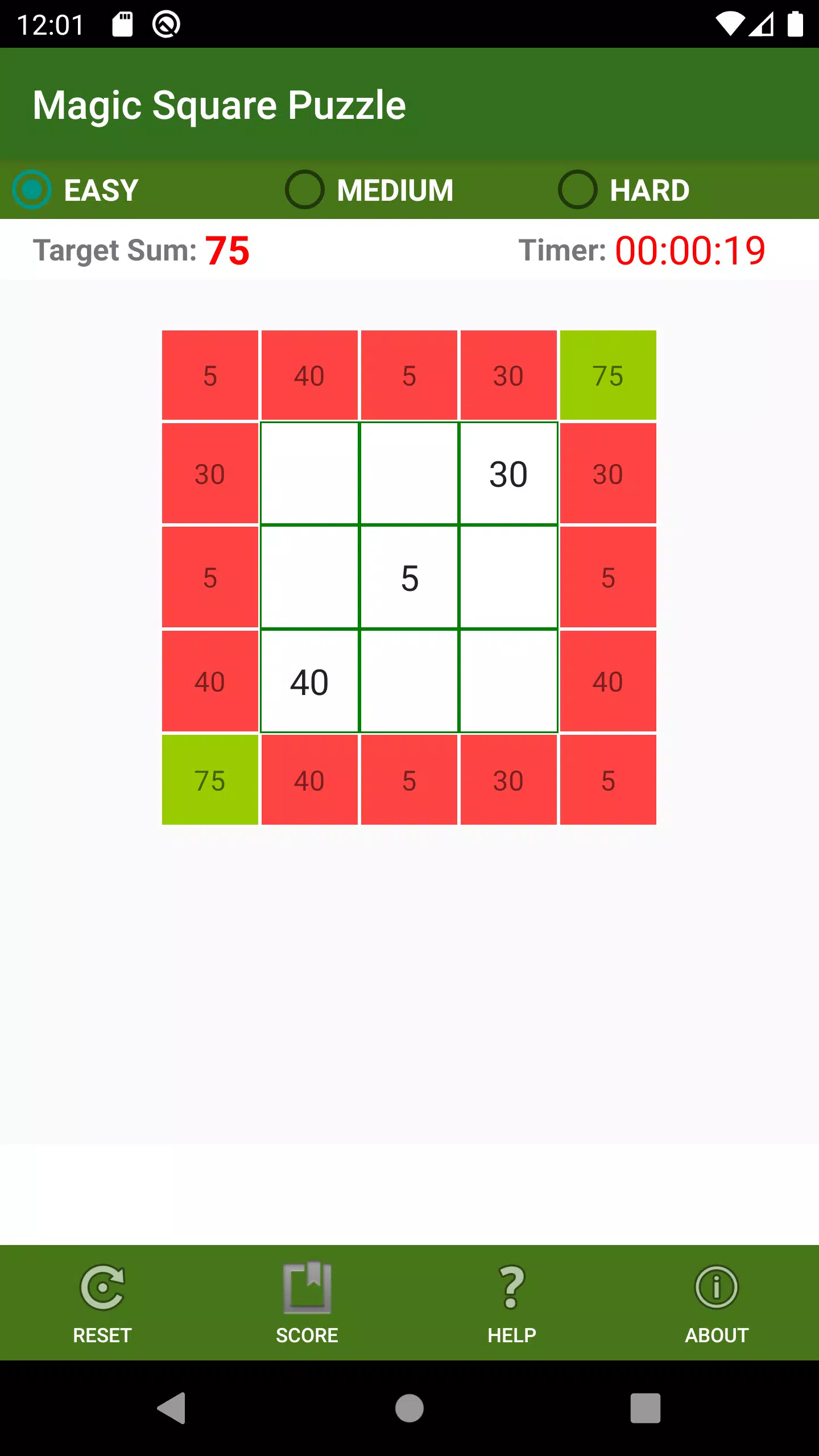 Magic Square Puzzle ဖန်သားပြင်ဓာတ်ပုံ 1