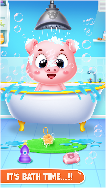 pinky pig daycare salon games Captura de pantalla 1