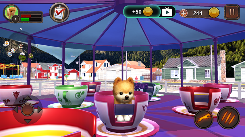 Pomeranian Dog Simulator Ảnh chụp màn hình 1