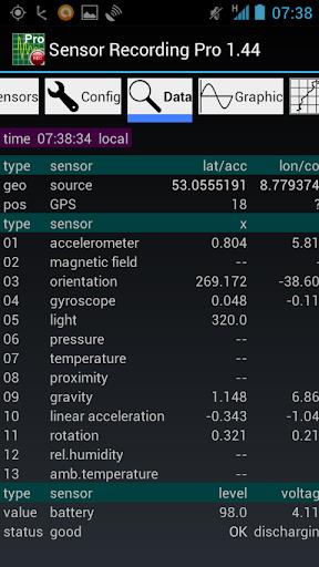 Sensor Recording Lite ภาพหน้าจอ 2