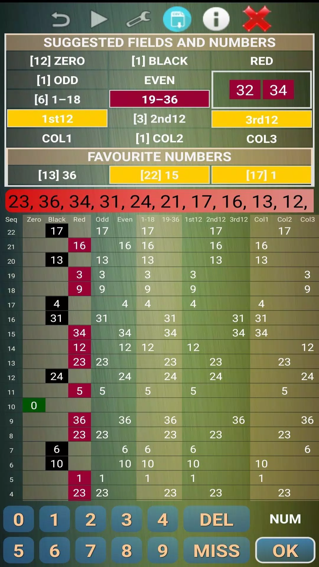 Roulette Bet Counter Predictor Captura de pantalla 2