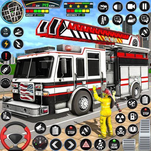 Firefighter: FireTruck Games Tangkapan skrin 0