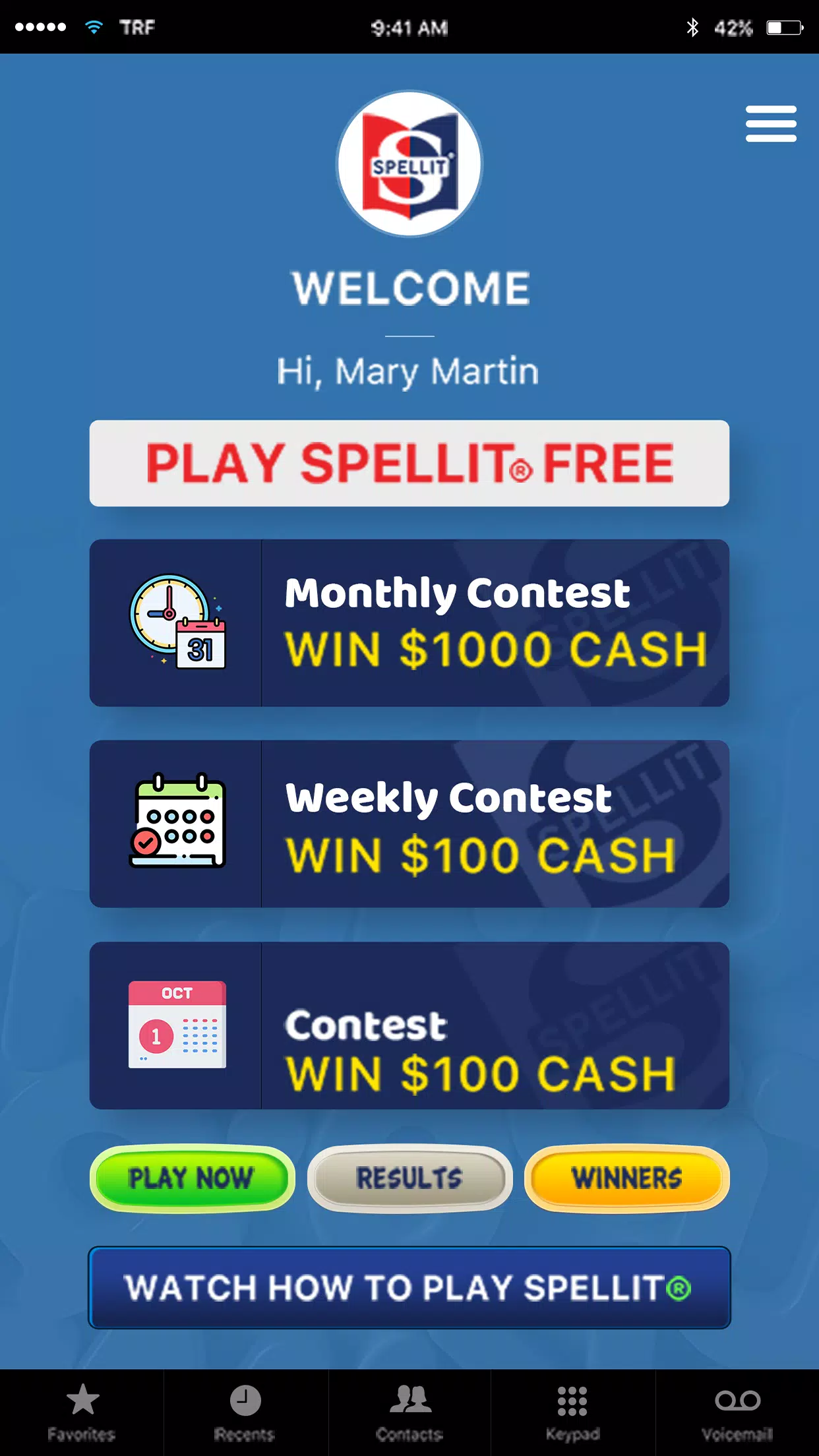 SPELLIT® SPELL WORDS WIN CASH Captura de pantalla 0