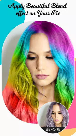 Hair Color Changer Editor Tangkapan skrin 3